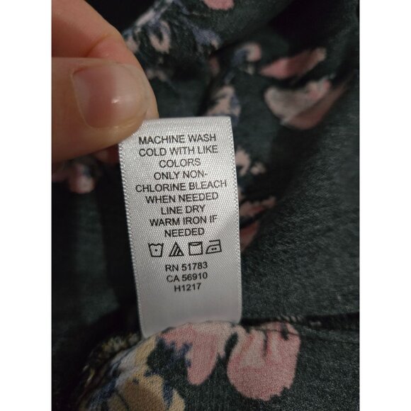 Maurices Dark Floral Short Sleeve Mini Dress Size Large Whimsigoth Boho Summer - Picture 6 of 9